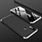 Funda Dura Plastico Rigida Carcasa Mate Frontal y Trasera 360 Grados para Xiaomi Mi 8 Plata y Negro