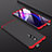Funda Dura Plastico Rigida Carcasa Mate Frontal y Trasera 360 Grados para Xiaomi Mi 9T Rojo y Negro