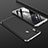 Funda Dura Plastico Rigida Carcasa Mate Frontal y Trasera 360 Grados para Xiaomi Mi Max 3 Plata y Negro