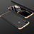 Funda Dura Plastico Rigida Carcasa Mate Frontal y Trasera 360 Grados para Xiaomi Redmi 7 Oro y Negro