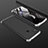 Funda Dura Plastico Rigida Carcasa Mate Frontal y Trasera 360 Grados para Xiaomi Redmi 9 India Plata y Negro