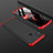 Funda Dura Plastico Rigida Carcasa Mate Frontal y Trasera 360 Grados para Xiaomi Redmi 9C NFC Rojo y Negro