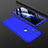 Funda Dura Plastico Rigida Carcasa Mate Frontal y Trasera 360 Grados Q01 para Huawei Honor 10 Lite Azul