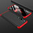 Funda Dura Plastico Rigida Carcasa Mate Frontal y Trasera 360 Grados R01 para Xiaomi Mi Note 10 Pro Rojo y Negro