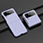 Funda Dura Plastico Rigida Carcasa Mate H07 para Samsung Galaxy Z Flip4 5G Purpura Claro