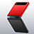 Funda Dura Plastico Rigida Carcasa Mate M01 para Samsung Galaxy Z Flip Rojo y Negro