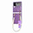 Funda Dura Plastico Rigida Carcasa Mate P09 para Samsung Galaxy Z Flip4 5G Purpura Claro