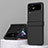 Funda Dura Plastico Rigida Carcasa Mate R04 para Samsung Galaxy Z Flip4 5G Negro
