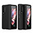 Funda Dura Plastico Rigida Carcasa Mate T02 para Samsung Galaxy Z Fold3 5G Negro