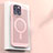 Funda Dura Plastico Rigida Carcasa Perforada con Mag-Safe Magnetic para Apple iPhone 13 Pro Max Rosa