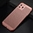 Funda Dura Plastico Rigida Carcasa Perforada para Apple iPhone 11 Pro Max Oro Rosa