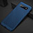 Funda Dura Plastico Rigida Carcasa Perforada para Samsung Galaxy S10 Azul