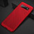 Funda Dura Plastico Rigida Carcasa Perforada para Samsung Galaxy S10 Rojo