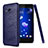 Funda Dura Plastico Rigida de Cuero para HTC U11 Azul
