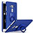 Funda Dura Plastico Rigida Fino Arenisca con Anillo de dedo Soporte para Asus Zenfone 3 Deluxe ZS570KL ZS550ML Azul