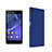 Funda Dura Plastico Rigida Fino Arenisca para Sony Xperia Z5 Azul
