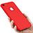 Funda Dura Plastico Rigida Mate con Agujero para Apple iPhone 7 Rojo