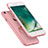 Funda Dura Plastico Rigida Mate con Anillo de dedo Soporte A01 para Apple iPhone 7 Rosa