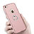 Funda Dura Plastico Rigida Mate con Anillo de dedo Soporte para Apple iPhone 6S Rosa