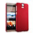 Funda Dura Plastico Rigida Mate para HTC One E9 Plus Rojo
