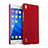 Funda Dura Plastico Rigida Mate para Huawei P7 Dual SIM Rojo