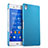 Funda Dura Plastico Rigida Mate para Sony Xperia Z3 Azul Cielo