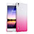 Funda Dura Plastico Rigida Transparente Gradient para Huawei Ascend P7 Rosa