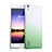 Funda Dura Plastico Rigida Transparente Gradient para Huawei Ascend P7 Verde