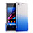 Funda Dura Plastico Rigida Transparente Gradient para Sony Xperia Z1 L39h Azul