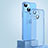 Funda Dura Ultrafina Carcasa Transparente Mate QC1 para Apple iPhone 13 Azul