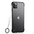 Funda Dura Ultrafina Carcasa Transparente Mate U02 para Apple iPhone 11 Pro Negro