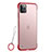 Funda Dura Ultrafina Carcasa Transparente Mate U02 para Apple iPhone 11 Pro Rojo