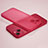 Funda Dura Ultrafina Carcasa Transparente Mate U02 para Apple iPhone 14 Rojo