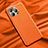 Funda Lujo Cuero Carcasa A01 para Apple iPhone 13 Pro Naranja