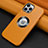 Funda Lujo Cuero Carcasa A08 para Apple iPhone 14 Pro Max Naranja