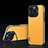 Funda Lujo Cuero Carcasa AT5 para Apple iPhone 14 Pro Amarillo
