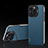 Funda Lujo Cuero Carcasa AT5 para Apple iPhone 14 Pro Max Azul