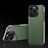 Funda Lujo Cuero Carcasa AT5 para Apple iPhone 14 Pro Verde