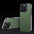 Funda Lujo Cuero Carcasa AT5 para Apple iPhone 15 Pro Max Verde
