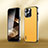 Funda Lujo Cuero Carcasa AT6 para Apple iPhone 13 Pro Max Amarillo