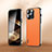 Funda Lujo Cuero Carcasa AT6 para Apple iPhone 13 Pro Max Naranja