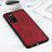 Funda Lujo Cuero Carcasa B08H para Samsung Galaxy A02s Rojo