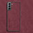 Funda Lujo Cuero Carcasa C01 para Samsung Galaxy S22 5G Rojo