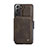 Funda Lujo Cuero Carcasa C02S para Samsung Galaxy S21 5G Marron