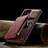 Funda Lujo Cuero Carcasa C02S para Samsung Galaxy S22 Ultra 5G Rojo