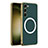 Funda Lujo Cuero Carcasa con Mag-Safe Magnetic AC1 para Samsung Galaxy S21 5G Verde