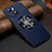 Funda Lujo Cuero Carcasa con Mag-Safe Magnetic LD2 para Apple iPhone 13 Azul