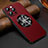 Funda Lujo Cuero Carcasa con Mag-Safe Magnetic LD2 para Apple iPhone 13 Pro Max Rojo