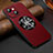 Funda Lujo Cuero Carcasa con Mag-Safe Magnetic LD2 para Apple iPhone 13 Rojo