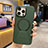 Funda Lujo Cuero Carcasa con Mag-Safe Magnetic QC2 para Apple iPhone 14 Pro Max Verde